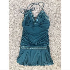 BCBG | Teal Mini Formal Dress